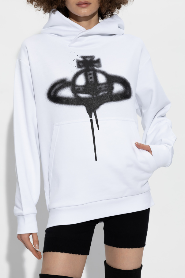 White Hoodie with logo Vivienne Westwood - Fay Three Hooks